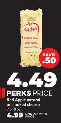Hy-Vee Red Apple natural or smoked cheese offer