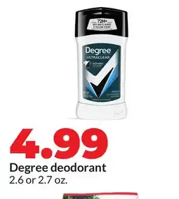 Hy-Vee Degree deodorant offer