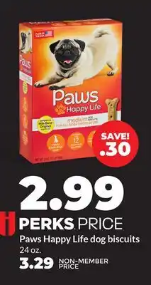 Hy-Vee Paws Happy Life dog biscuits offer