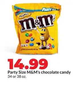 Hy-Vee Party Size M & M' s chocolate candy offer