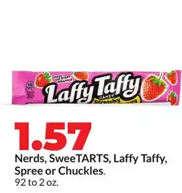 Hy-Vee Nerds, SweeTARTS, Laffy Taffy, Spree or Chuckles offer