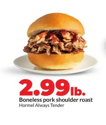 Hy-Vee Boneless pork shoulder roast offer