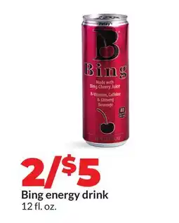 Hy-Vee Bing energy drink offer