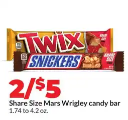 Hy-Vee Share Size Mars Wrigley candy bar offer