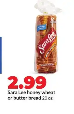 Hy-Vee Sara Lee honey wheat or butter bread offer