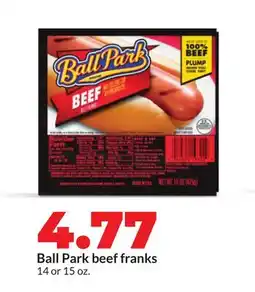 Hy-Vee Ball Park beef franks offer