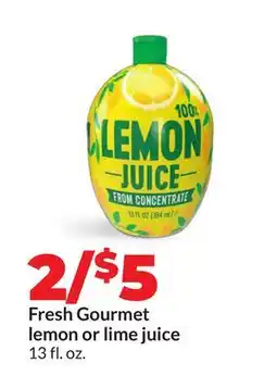Hy-Vee Fresh Gourmet lemon or lime juice offer