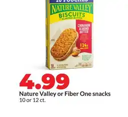 Hy-Vee Nature Valley or Fiber One snacks offer