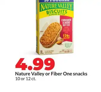 Hy-Vee Nature Valley or Fiber One snacks offer
