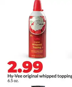 Hy-Vee Hy-Vee original whipped topping offer