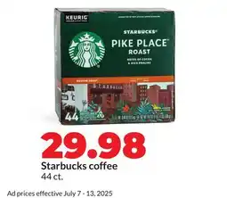 Hy-Vee Starbucks coffee offer