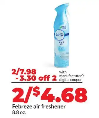 Hy-Vee Febreze air freshener offer
