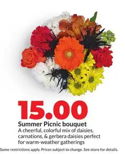 Hy-Vee Summer Picnic bouquet offer