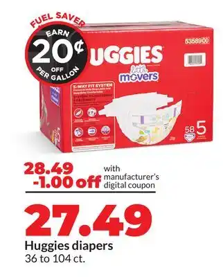Hy-Vee Huggies diapers offer