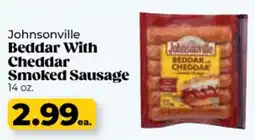 Roche Bros Johnsonville beddar with cheddar smoked sausage offer
