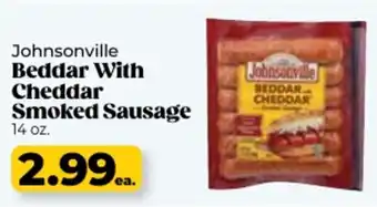 Roche Bros Johnsonville beddar with cheddar smoked sausage offer