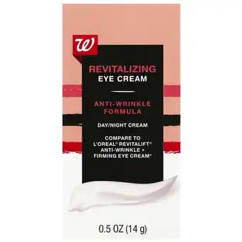 Walgreens Revitalizing Eye Cream offer
