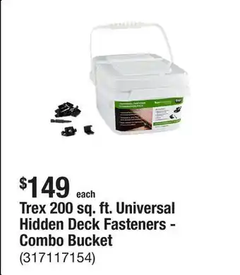 The Home Depot Trex 200 sq. ft. Universal Hidden Deck Fasteners - Combo Bucket offer
