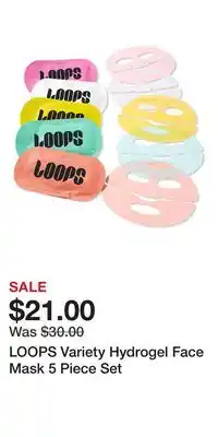 Ulta Beauty LOOPS Variety Hydrogel Face Mask 5 Piece Set offer