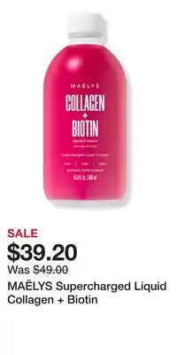 Ulta Beauty MAËLYS Supercharged Liquid Collagen + Biotin offer