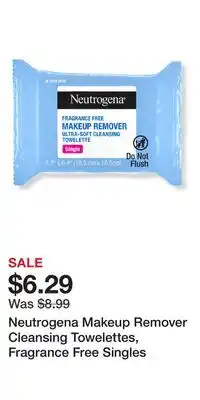 Ulta Beauty Neutrogena Makeup Remover Cleansing Towelettes, Fragrance Free Singles offer