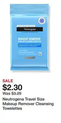 Ulta Beauty Neutrogena Travel Size Makeup Remover Cleansing Towelettes offer