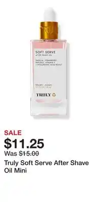 Ulta Beauty Truly Soft Serve After Shave Oil Mini offer
