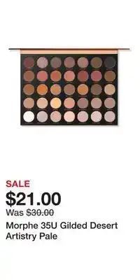 Ulta Beauty Morphe 35U Gilded Desert Artistry Pale offer