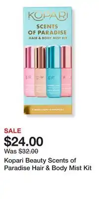 Ulta Beauty Kopari Beauty Scents of Paradise Hair & Body Mist Kit offer