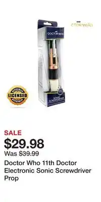 Game Stop Doctor Who 11th Doctor Electronic Sonic Screwdriver Prop offer