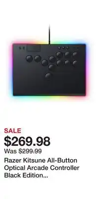 Game Stop Razer Kitsune All-Button Optical Arcade Controller Black Edition for PlayStation 5 and PC offer