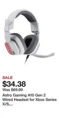 Game Stop Astro Gaming A10 Gen 2 Wired Headset for Xbox Series X/S, PlayStation 5, and PC offer
