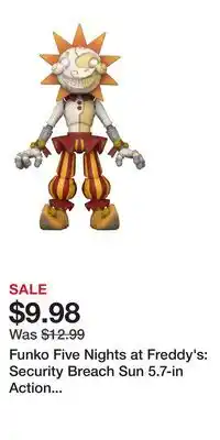 Game Stop Funko Five Nights at Freddy's: Security Breach Sun 5.7-in Action Figure offer