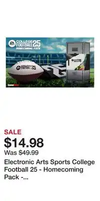 Game Stop Electronic Arts Sports College Football 25 - Homecoming Pack - GameStop Exclusive offer