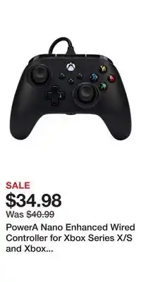 Game Stop PowerA Nano Enhanced Wired Controller for Xbox Series X/S and Xbox One - Black offer
