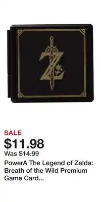 Game Stop PowerA The Legend of Zelda: Breath of the Wild Premium Game Card Case for Nintendo Switch offer