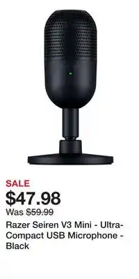 Game Stop Razer Seiren V3 Mini - Ultra-Compact USB Microphone - Black offer