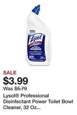 Office Depot Lysol Professional Disinfectant Power Toilet Bowl Cleaner, 32 Oz Bottle offer