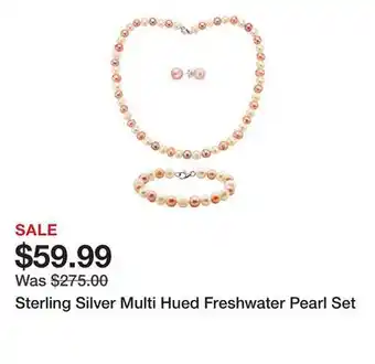 Belk Sterling Silver Multi Hued Freshwater Pearl Set offer