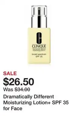 Belk Dramatically Different Moisturizing Lotion+ SPF 35 for Face offer
