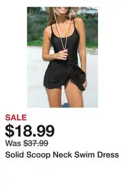 Belk Solid Scoop Neck Swim Dress offer