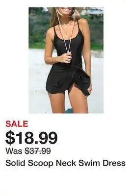 Belk Solid Scoop Neck Swim Dress offer
