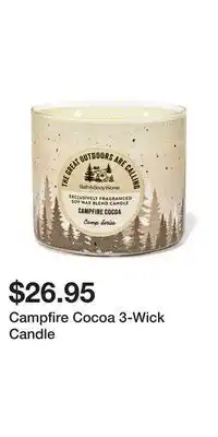 Bath & Body Works Campfire Cocoa 3-Wick Candle offer
