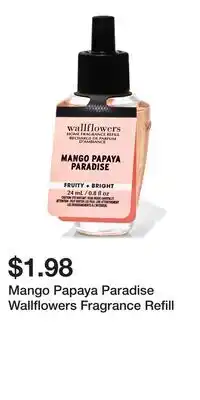 Bath & Body Works Mango Papaya Paradise Wallflowers Fragrance Refill offer