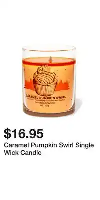 Bath & Body Works Caramel Pumpkin Swirl Single Wick Candle offer
