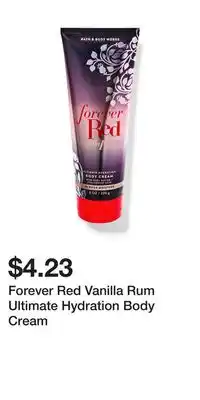Bath & Body Works Forever Red Vanilla Rum Ultimate Hydration Body Cream offer