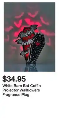 Bath & Body Works White Barn Bat Coffin Projector Wallflowers Fragrance Plug offer