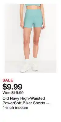 Old Navy Old Navy High-Waisted PowerSoft Biker Shorts -- 4-inch inseam offer