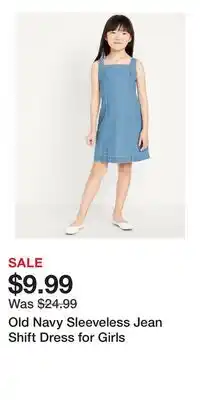Old Navy Old Navy Sleeveless Jean Shift Dress for Girls offer