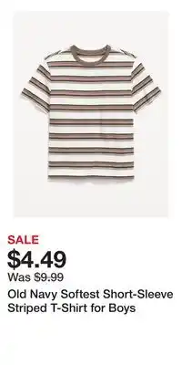 Old Navy Old Navy Softest Short-Sleeve Striped T-Shirt for Boys offer